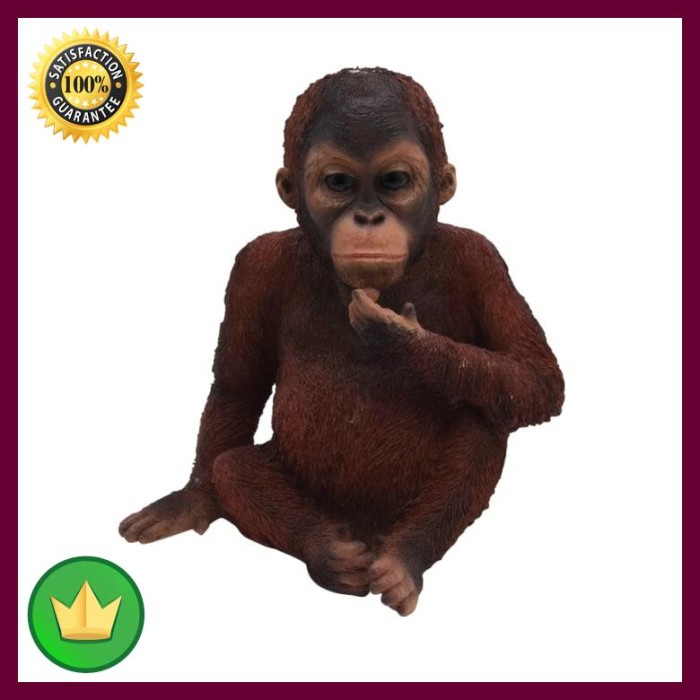[Original] Patung Taman Baby Orang Utan Bisa Gojek