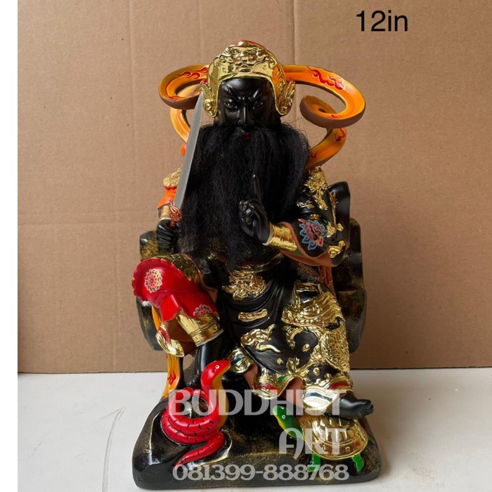 [Original] Patung Dewa Siong Te Kong/ Hian Tian Siang Te /Hian Tian Hitam 12 In Bisa Sameday
