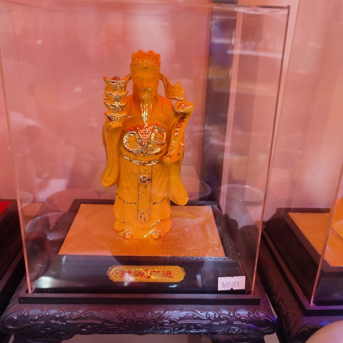 [Original] Patung Dewa Tipakung/ Dewa Bumi/ Dewi Kwan Im Pajangan Dewa Lapis Emas Berkualitas