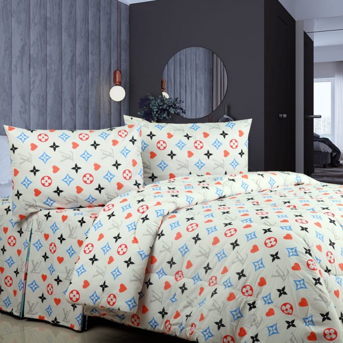 [New] Bed Cover Set King T40 180 X200 Sprei No.1 Katun Premium Cvc Motif Lv Terbaru