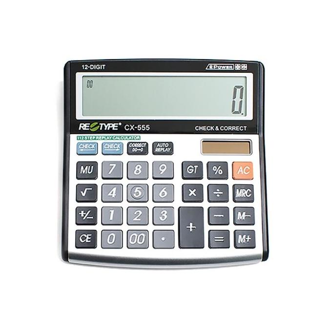 

KALKULATOR Merk RE TYPE CX 555 Calculator CX-555 Retype