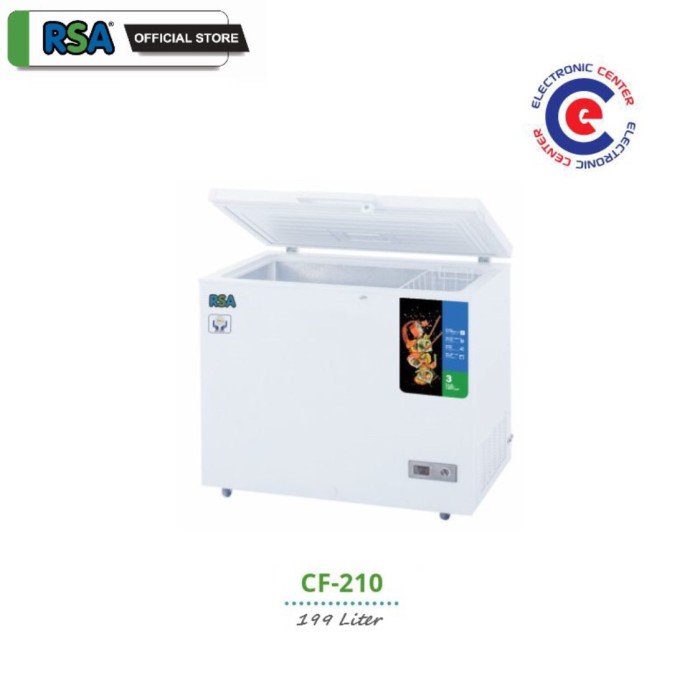 [New Ori] Chest Freezer Rsa 200Liter Cf210 Terbaru