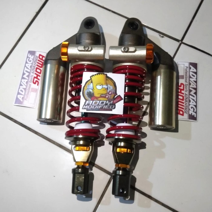 [Baru] Shock Showa Stel Cnc Red Size 310Mm Pcx CbuNmaxAerox New Ori Thai Berkualitas