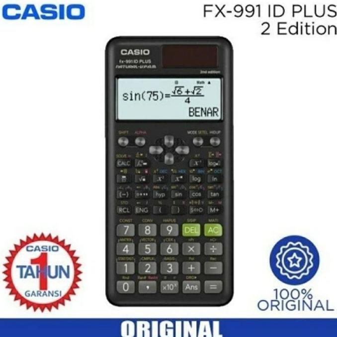 

Kalkulator Calculator Ilmiah Scientific Sekolah Casio FX-991 ID Plus