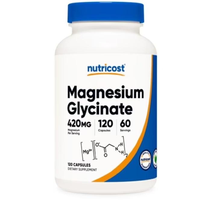 Nutricost Magnesium Glycinate 420 Mg Per Serving Isi 120 Best