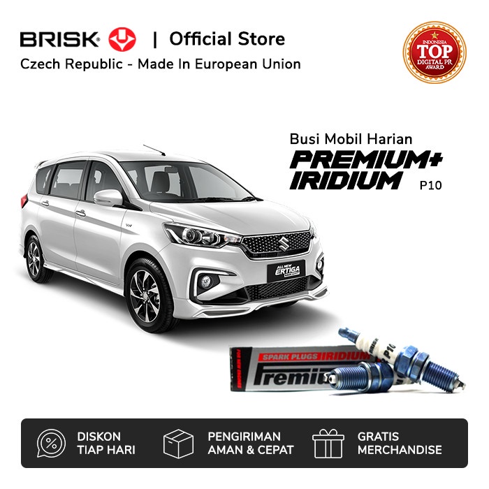 Busi Mobil Suzuki All New Ertiga Brisk Premium Iridium P10 murmer