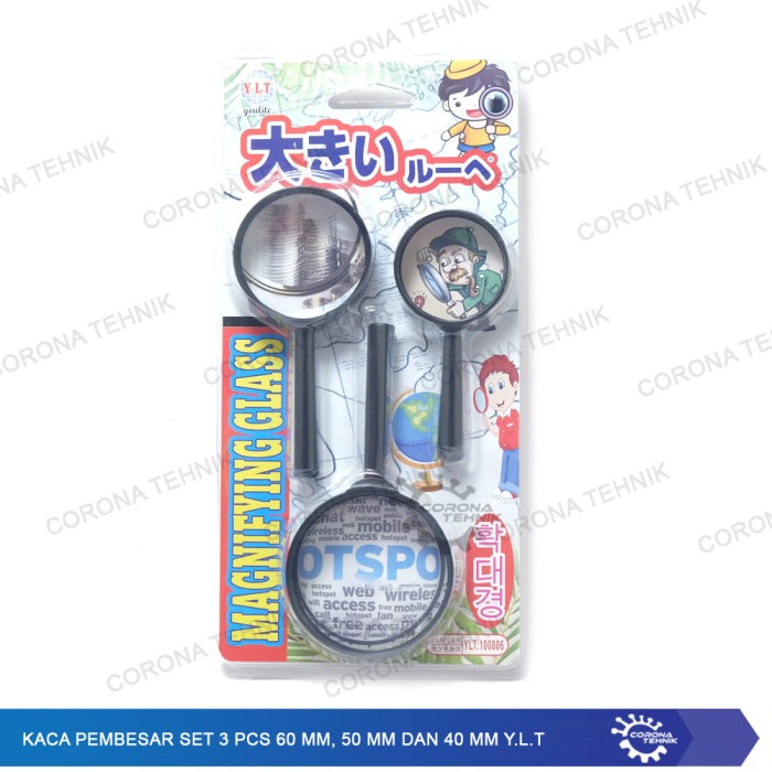 

Kaca Pembesar Set 3 Pcs 60 mm, 50 mm & 40 mm - YLT star