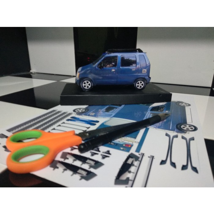 HOT SALE MINIATUR PAPPERCRAFT KARIMUN KOTAK (WAGON R) SKALA 1/24 PLUS MIKA TERBARU