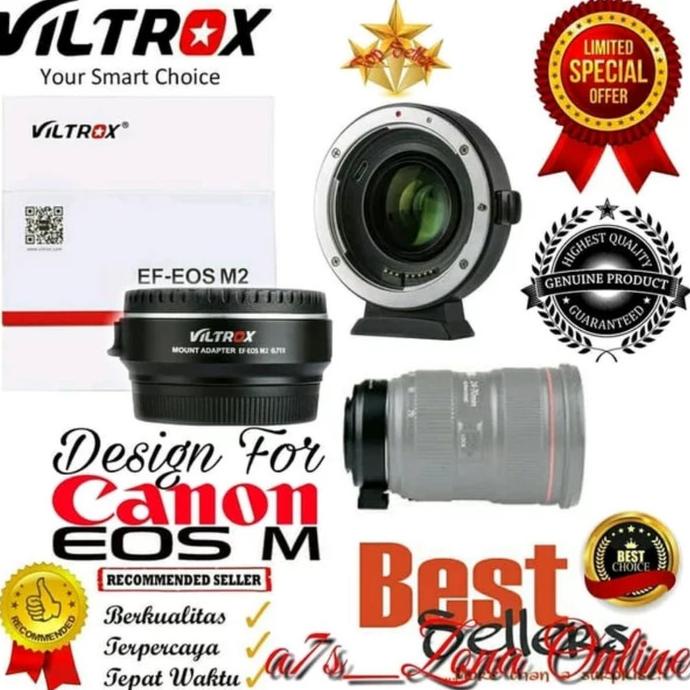 Adapter Viltrox Ef-Eos M2 0.71X Speedbooster Ef To Eos -M Stok Terbatas