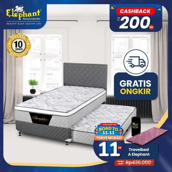 Springbed / Kasur 2 in 1 Elephant Longdale Rebounded
