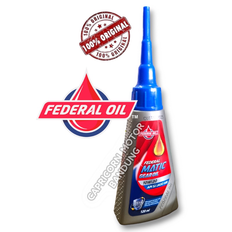FEDERAL MATIC GEAR OIL 10W 30 API SJ JASO MB Oli Gardan Motor 120ml