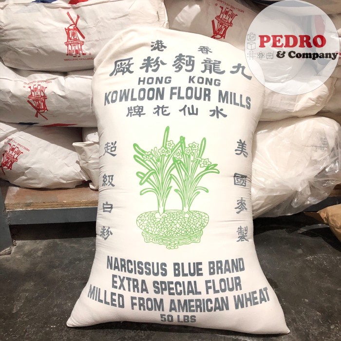 

NARCISSUS BLUE BRAND TEPUNG TERIGU HONGKONG 50 LBS 25 KG MILLED WHEAT