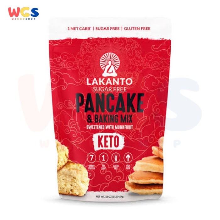 

Harga!! Lakanto Sugar Free Pancake & Baking Mix Sweetened With Monkfruit 454g