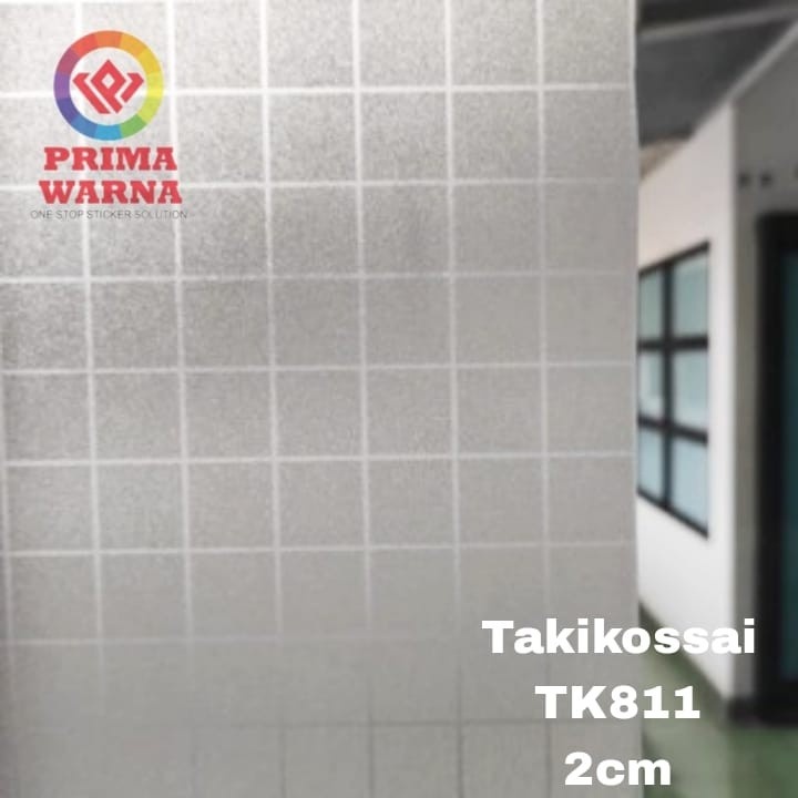Stiker Kaca Es Film Sandblast Takikossai Motif Kotak