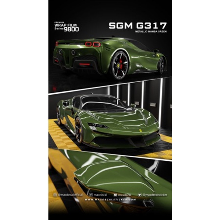 MAXDECAL Premium Wrap Film 9800 - METALLIC MAMBA GREEN