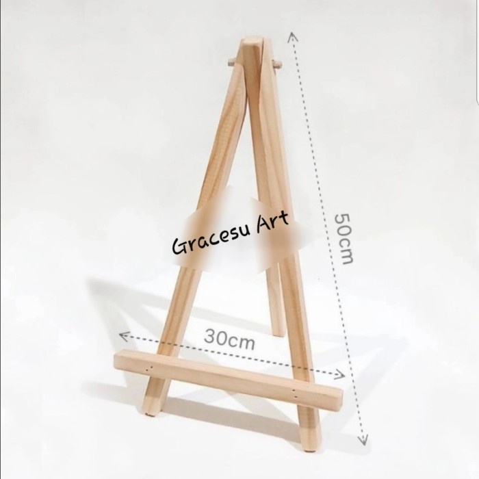 

Terbaru Wooden Easel Stand Tripod Kanvas Phoyo Lukisan Uk 30X50Cm Art Diy Craf Promo Terlaris