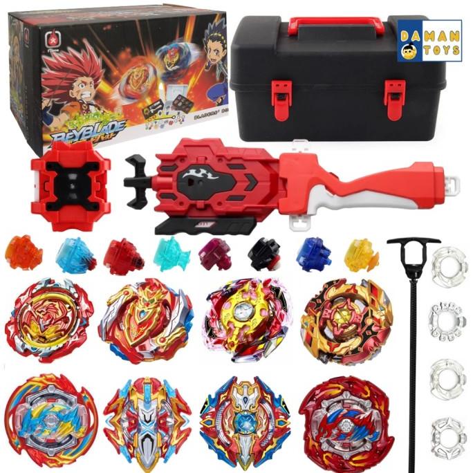 Gasing Beyblade Portable Box 8 In 1 Gangsing Set 12 in 1set Bayblade