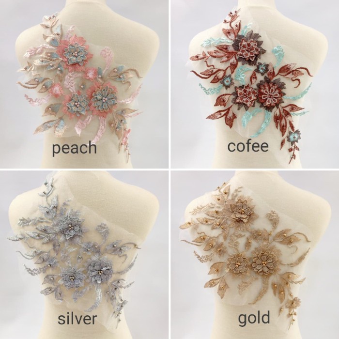 Promo Lace Bordir Bunga Bb20/Aplikasi Bordir/Bordir Tempel