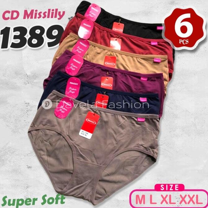 6 PCS CD MISSLILY SUPER SOFT 1389 | CD WANITA POLOS | SIZE M L XL XXL SANIBUNGA5