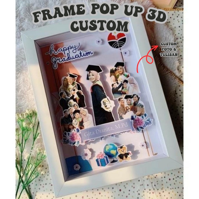 Promo Scrapframe 3D Pop Up Frame Kado unik untuk Kado Wisuda Keren