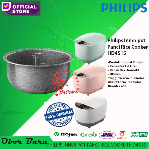 PHILIPS INNER POT 1,8 L BAKUHANSEKI HD4515 PANCI RICE COOKER HD 4515