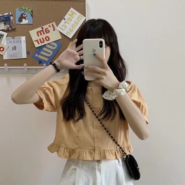 STYLISH MODERN Casual Blouse longgar / Blouse Wanita Puff Lengan Korean