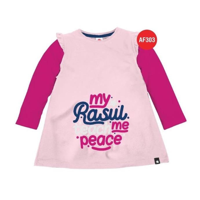 Kaos Tunik Afrakids AF303 (Girl-Tunik) "My Rasul Teach