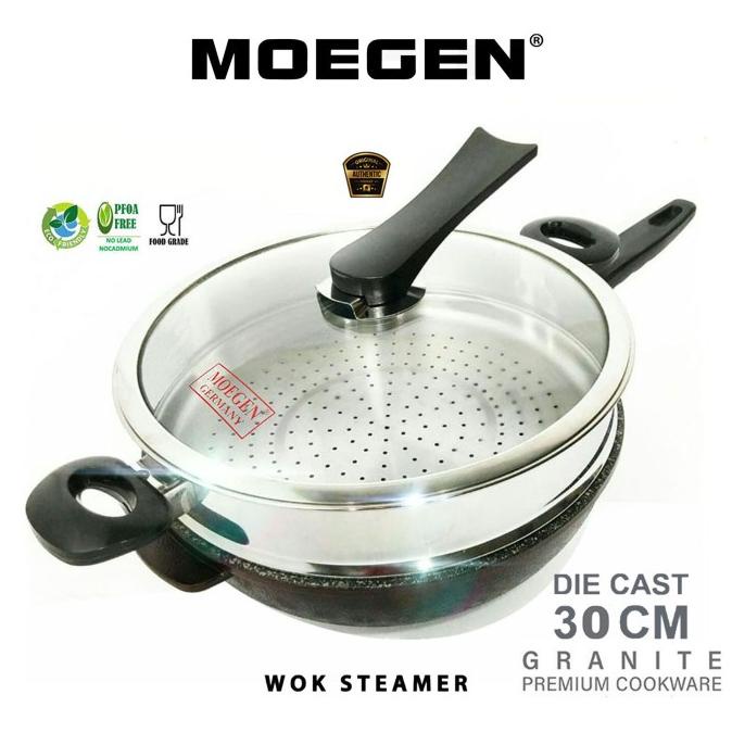 Wok pan MOEGEN GERMANY WITH STEAMER 30cm