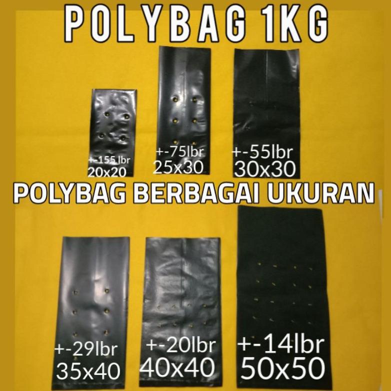 Miliki Polybag Poly bag 1 kg per kilo kiloan 20x20 25x30 30x30 35x40 40x40 50x50 ,,