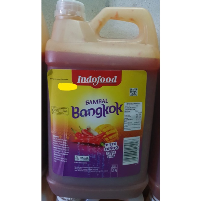 

Indofood Sambal Bangkok 5,5 Kg Jerigen Asam Manis Thailand