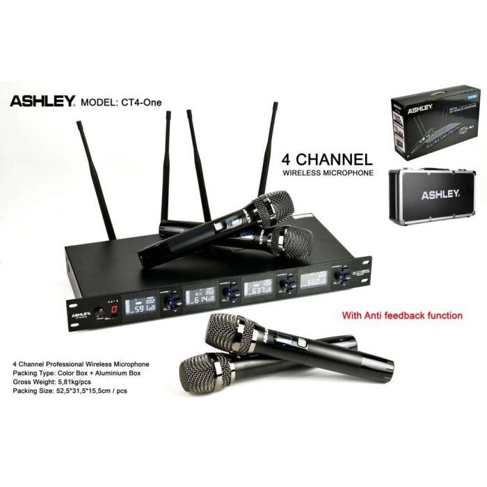 MIC WIRELESS ASHLEY CT4ONE CT 4ONE CT 4 ONE 4 MIC PEGANG