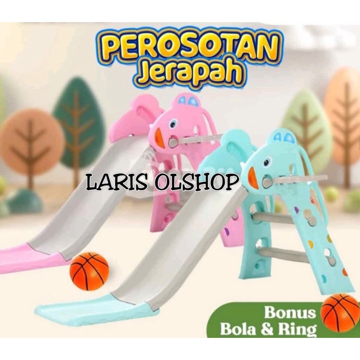 Promo Mainan Perosotan Anak Karakter Jerapah Free Ring Basket + Bola Jm30228