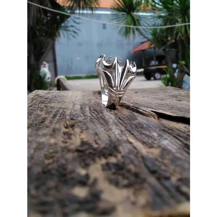 Mei Emban Cincin Perak 925 Handmade Motif Kembang Cina