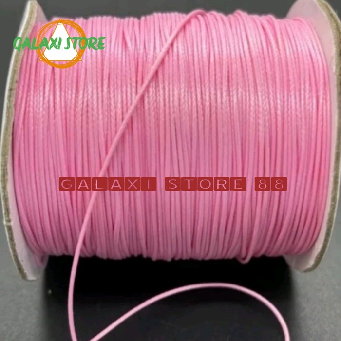Promo 1 Roll Tali Korea Wax Cord, 1Mm,1,5Mm,2Mm Bahan Membuat Gelang/Kalung Terbaru