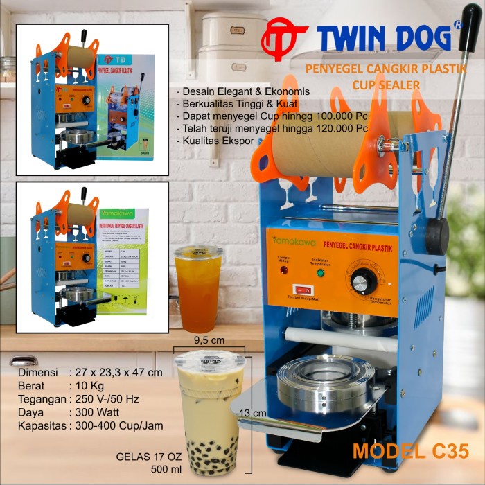 Promo Manual Cup Sealing Machine 500Cc / Mesin Press Gelas Plastik 500Ml Terbaru