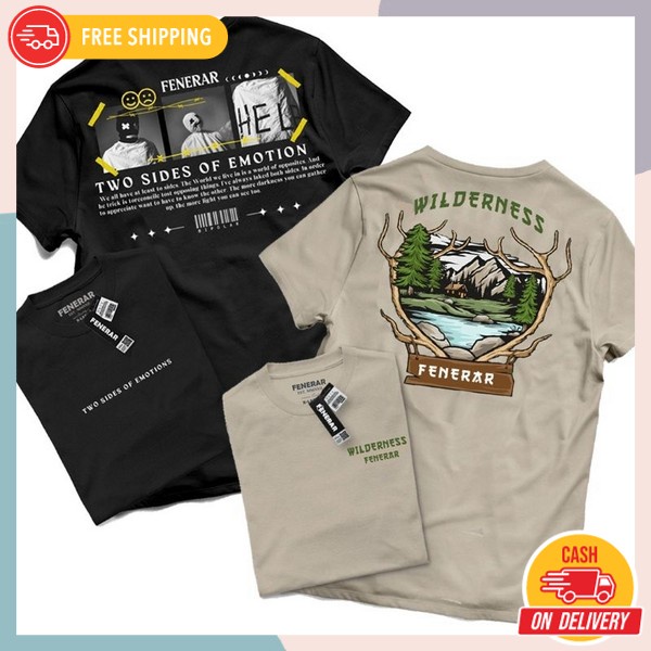 Khaos Import Premium Kais Baju Distro Santai Kaus Fashion Pria Branded Atasan Kaoss Cowok Lengan Pen