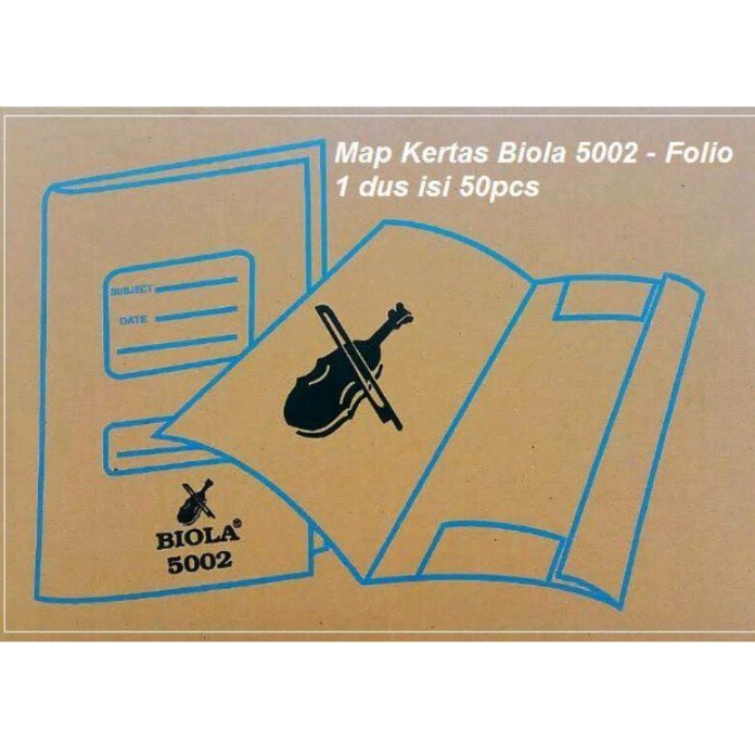 

Termurah Map Kertas Biola 5002 - Biru / Per Dus Isi50 High Quality