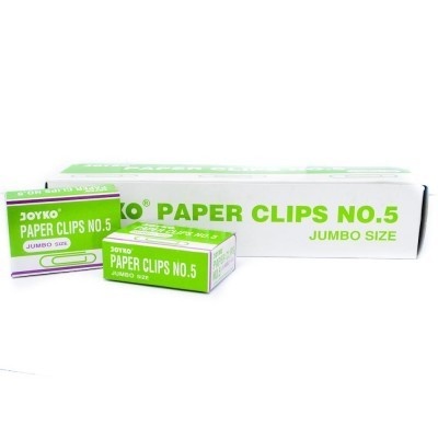

Joyko No. 5 Jumbo (50 Mm) Kertas R Clips / 1 Box - 600 Pcs