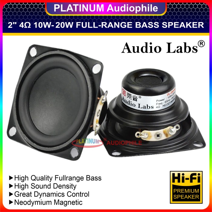 TERLARIS Speaker 2 Inch Fullrange Bass Neodymium Magnet 2" 20W Hifi Full range