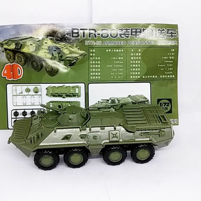 Miniatur Panzer Btr 80 Armored Truk Panser 1:72 Mokit Harga Murah Ready