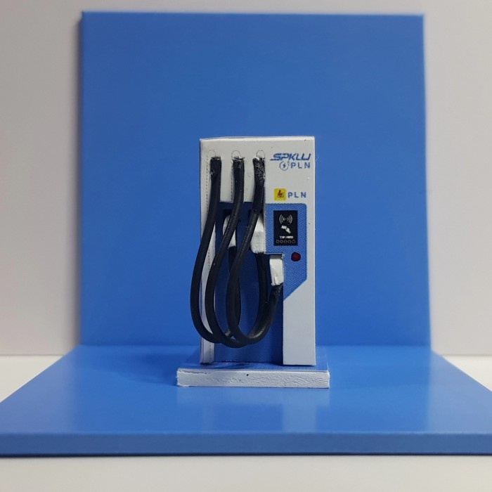 Miniatur Spklu Pom Bensin Mobil Listrik Skala 64 Ready