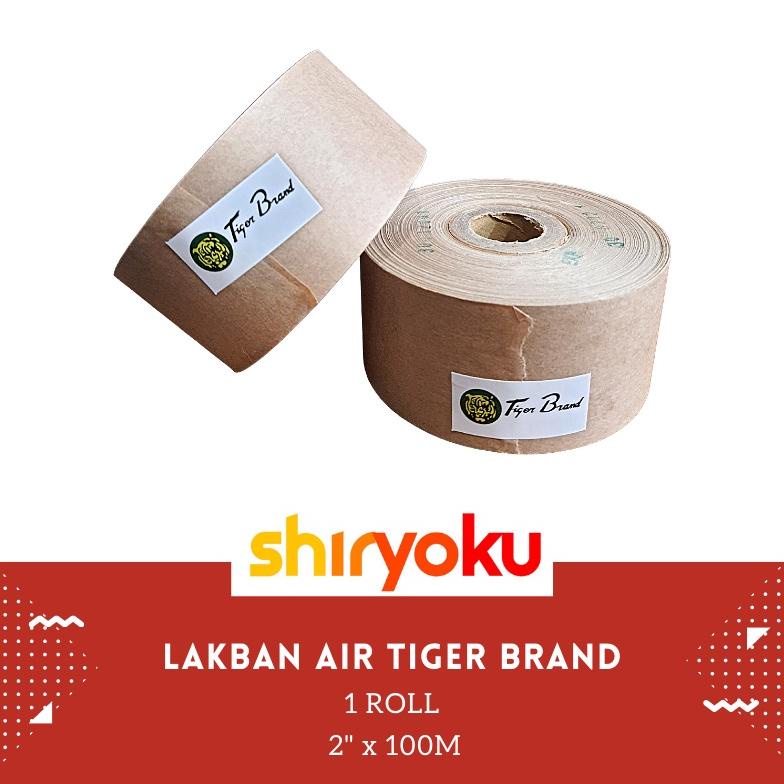 Model Baru Lakban Air 2" Inch x 100M Gummed Paper Craft Tape Tiger Kraft 1 ROLL