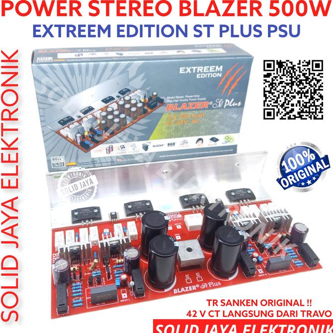 POWER BLAZER STEREO 500W PLUS PSU TR SANKEN ORI ASLI EXTREEM BELL BGR |Bagus|Top