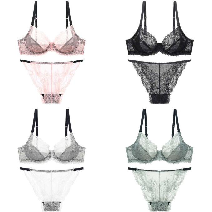 Bra set sexy ultra thin transparan - Lace Bra and panty set