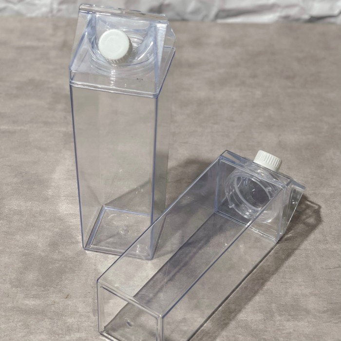 Botol Air Kulkas Minuman Bening Transparan Plastik Kaca Akrilik 1000ml