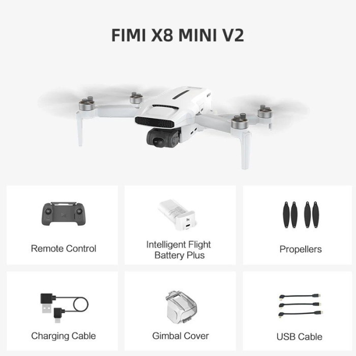 Drone Fimi X8 Mini V2 4K Gps 9Km 3-Axis Gimbal - Drone X 8 Mini V 2