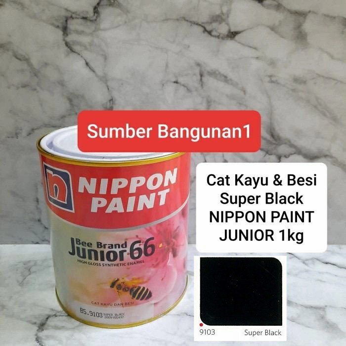 Cat Kayu Besi Junior Bla Hitam 1Kg Cat Nyak Nippon Paint