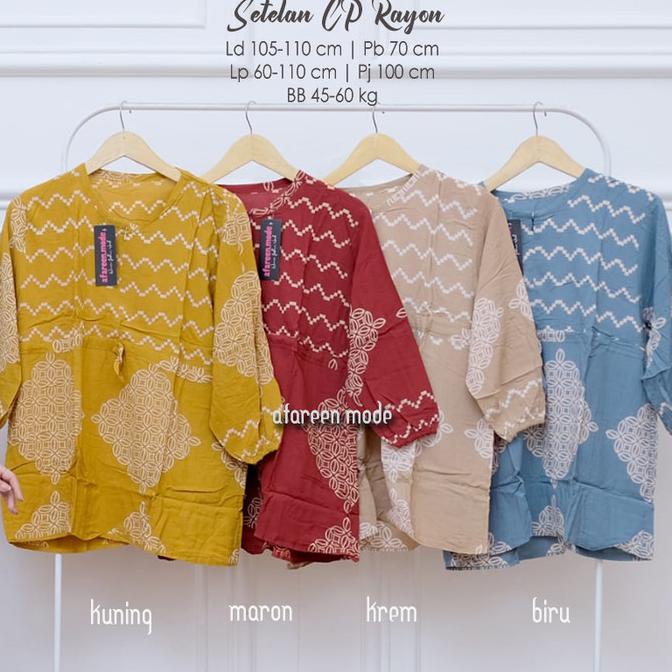 Setelan kekinian daster set setelan baju celana panjang wanita jumbo
