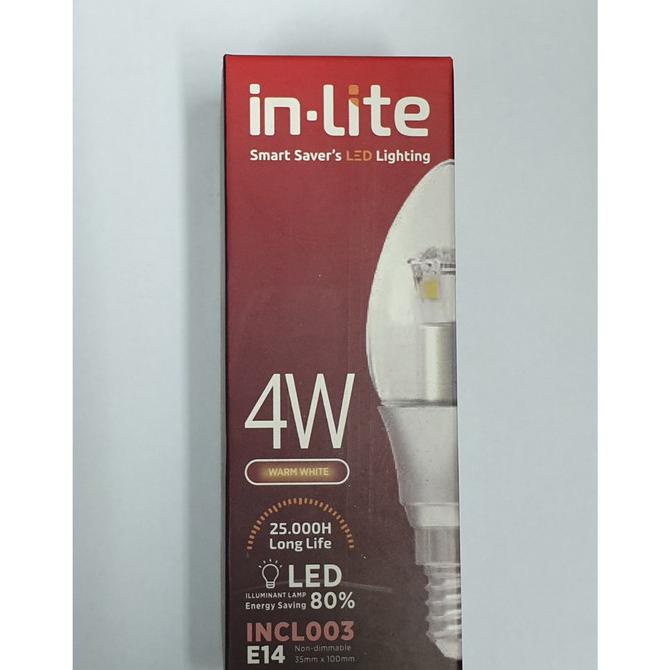 Lampu LED Candle Inlite 4w Drat Normal E14 INCL003-4W-Warm white