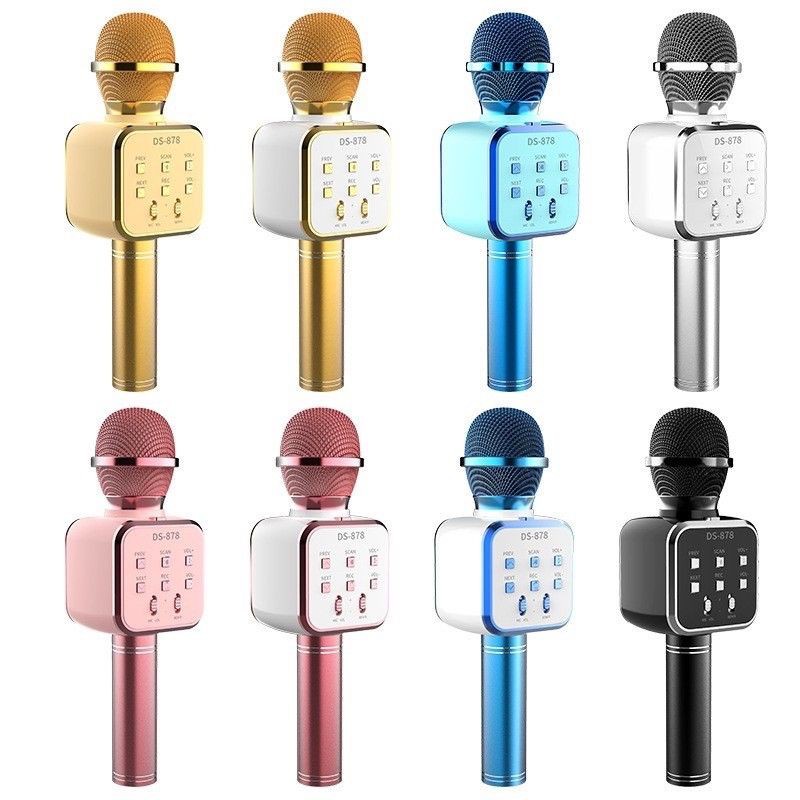 [Sr] C Bluetooth Ds 878 Crophone Bluetooth Karaoke Smule Wirelles Ds 878 High Quality